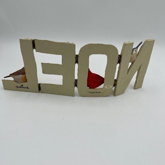 Hallmark Marjolein Bastin Nature's Sketchbook NOEL Hinged Sign faux resin Birch - Picture 6 of 11